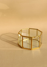 Brass &amp; Glass Box - octagon•Last 3•